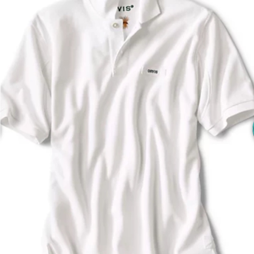 Orvis Classic White Polo Shirt for Men